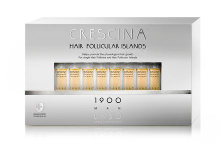 Crescina HFI Hair Follicular Islands RE-GROWTH 1900 Лосьон для стимуляции роста волос, для мужчин (20 ампул по 3,5 мл)