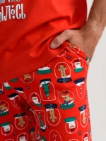 пижама брюки с футболкой новый год парные