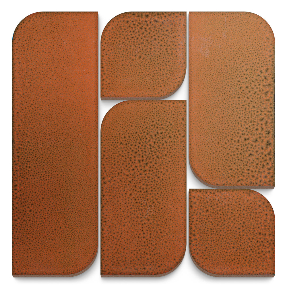 KERAMA MARAZZI Модульное панно СИЛУЭТ оранжевый 30х30 / 16мм. / KMD3RIC015