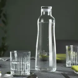 Кувшин 1 л графин бутылка с крышкой хр. стекло Eco Bottle d 9 см h27,2 см RCR [1]