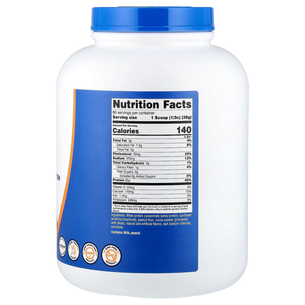 Nutricost, концентрат сывороточного протеина, со вкусом шоколада, 2268 г (5 фунтов)