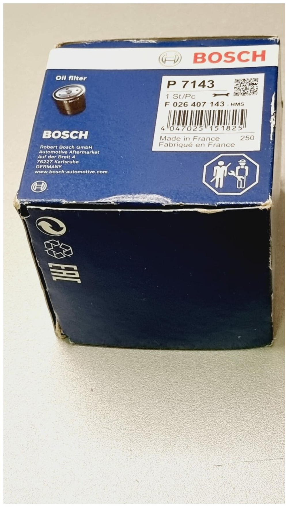 Масляный фильтр Bosch F 026 407 143