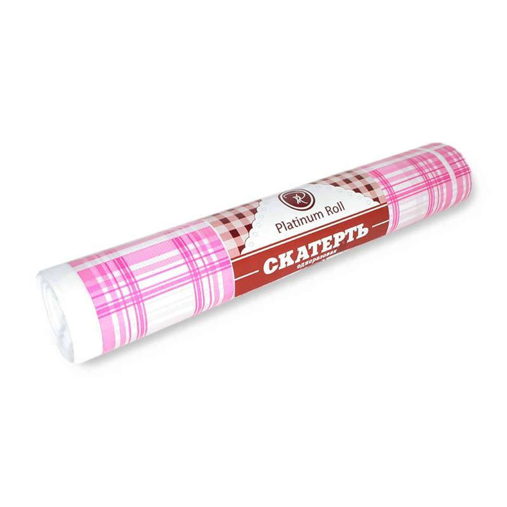 Скатерть п/эт 110х180 Клетка красная 5шт/рул. Platinum Roll