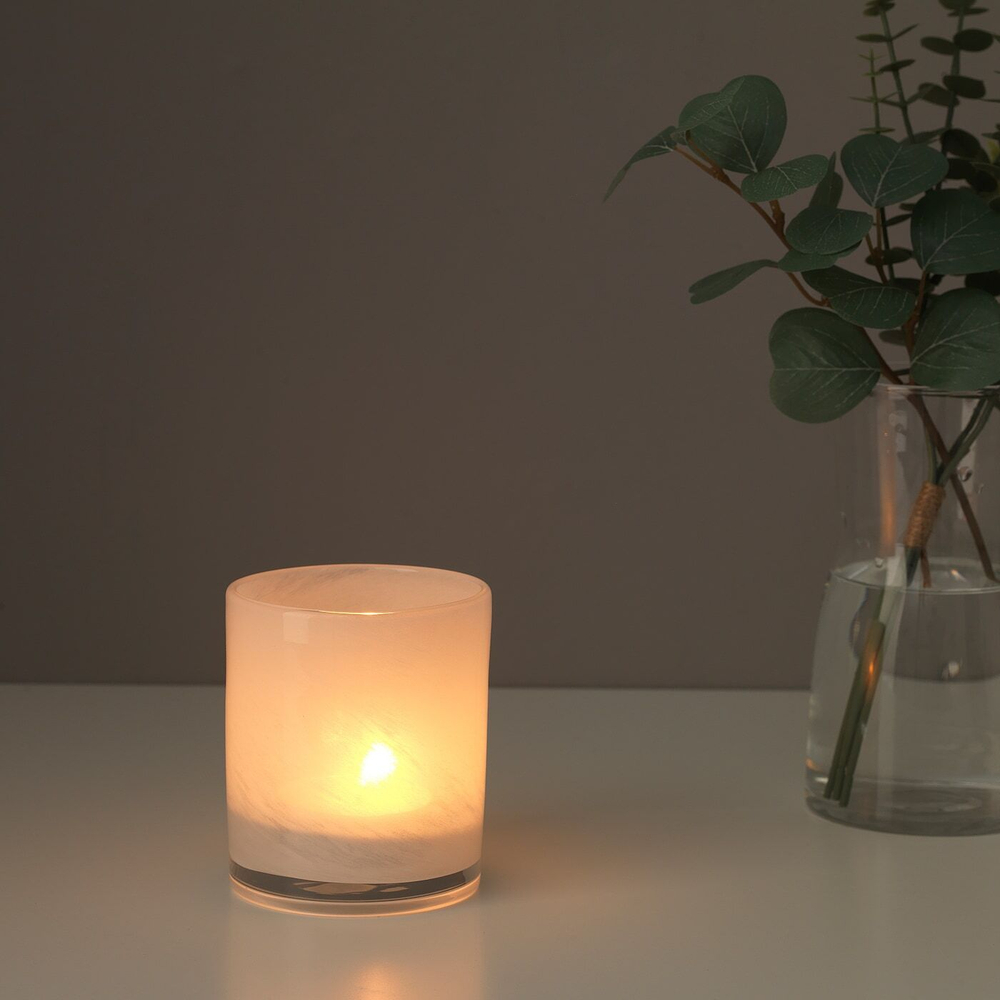IKEA VINDSTILLA (ИКЕА ВИНДСТИЛЛА) — Подсвечник, белый, 11 см, фото 2