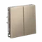Выключатель кнопочный двухклавишный Systeme Electric ArtGallery Шампань GAL000517