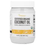 Vitacost, Certified Organic Coconut Oil, 14 fl oz (414 ml)