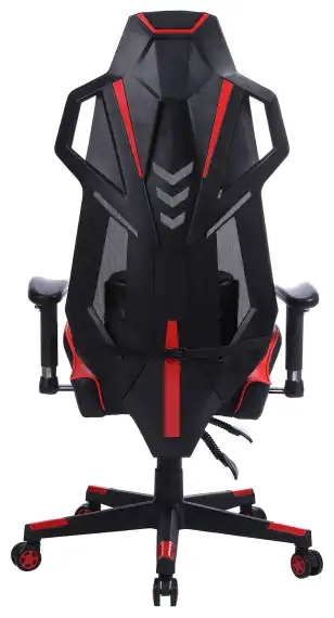Кресло игровое Cactus Cs-Chr-090 черный/красный экокожа/сетка крестов. нейлон