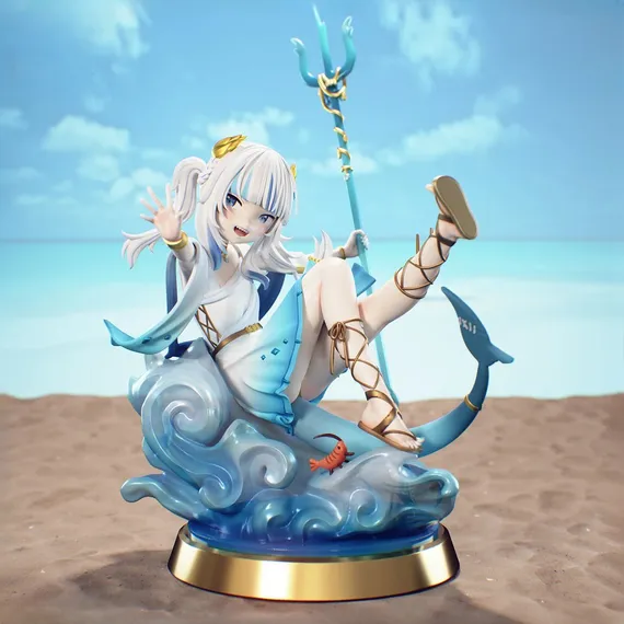 Gawr Gura on the beach - Hololive