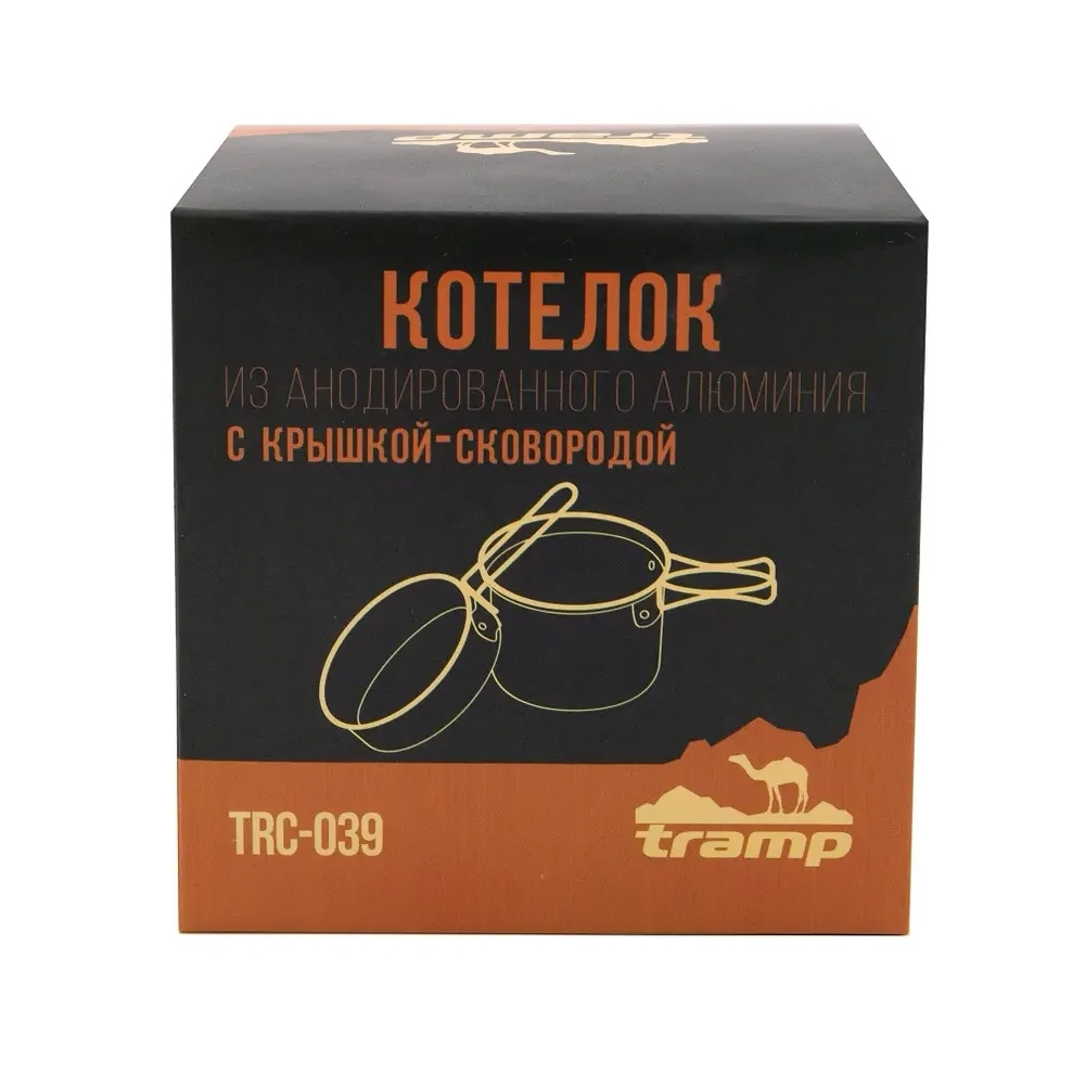 Tramp Котелок с крышкой-сковородой из анодированного алюминия 1 л, TRC-039