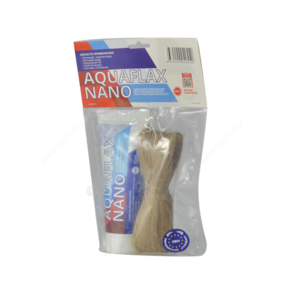 Набор для уплотнения резьбы лен (ЕВРО) 40гр+паста 270гр AQUAFLAX NANO 04055