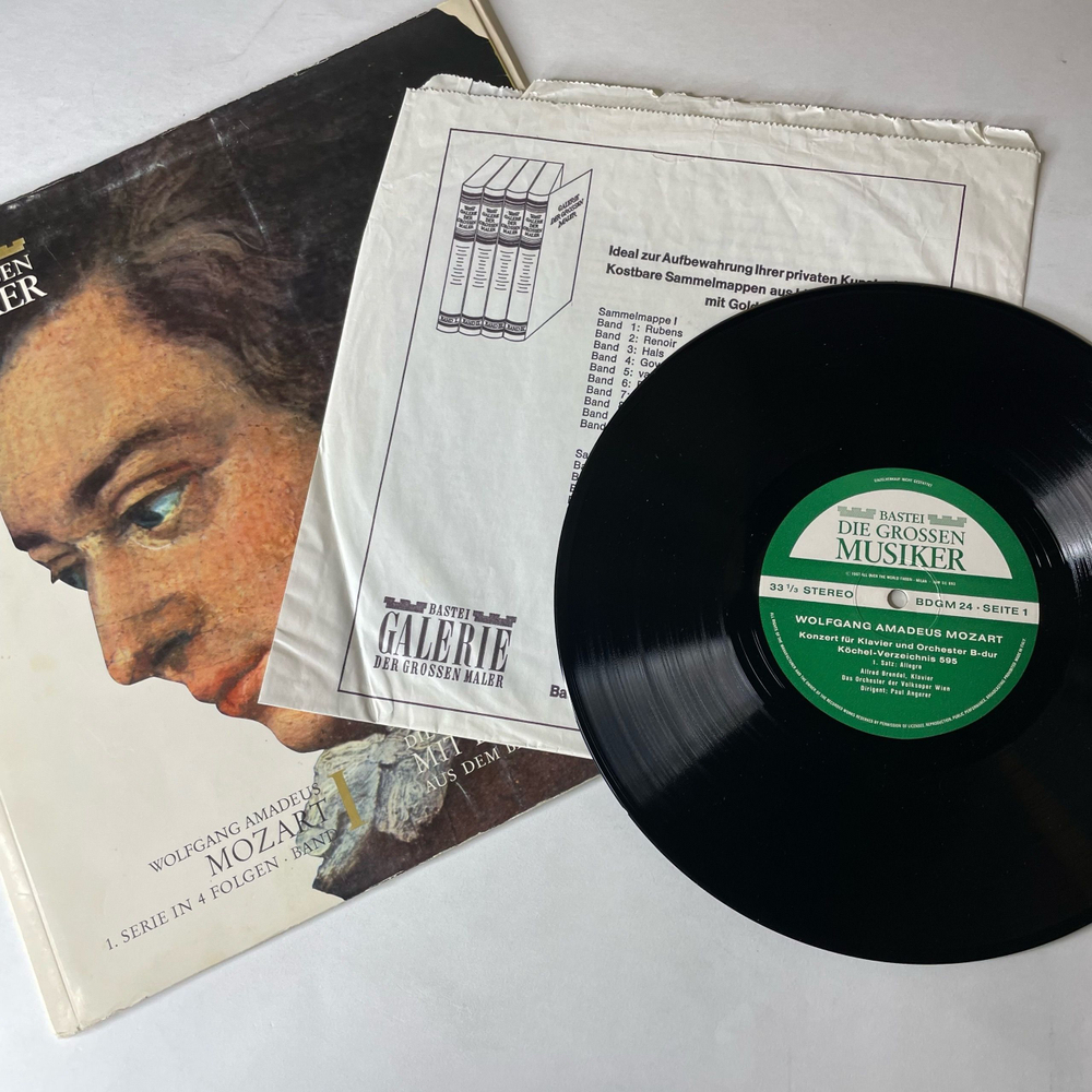 Винтажная виниловая пластинка LP W. A. Mozart В. А. Моцарт, 1. Serie In 4 Folgen Band I (Германия 1968) 10 дюймов