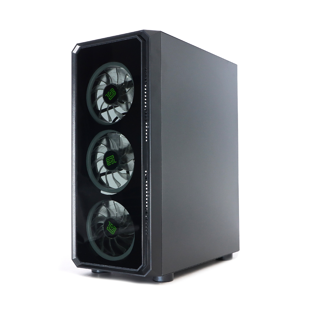 Корпус BaseTech eXtreme GFX-04, Без БП, ATX, чёрный, 4xFRGB FAN, 2xUSB2, 1xUSB3, бок: закалённое стекло (BT-GFX-04-TG-4F-RGB)