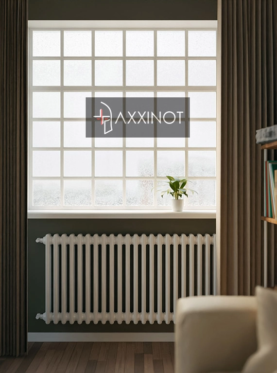 Axxinot Sentir 2057 - двухтрубный трубчатый радиатор высотой 570 мм, боковое подключение, белый