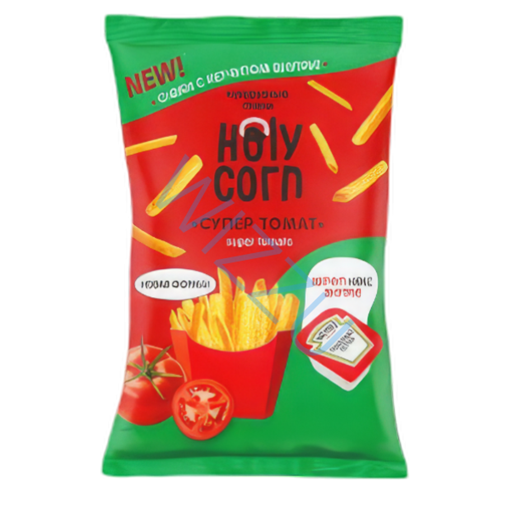 Кукурузные снеки HolyCorn "Томат" с соусом Хайнц 30г (20шт)