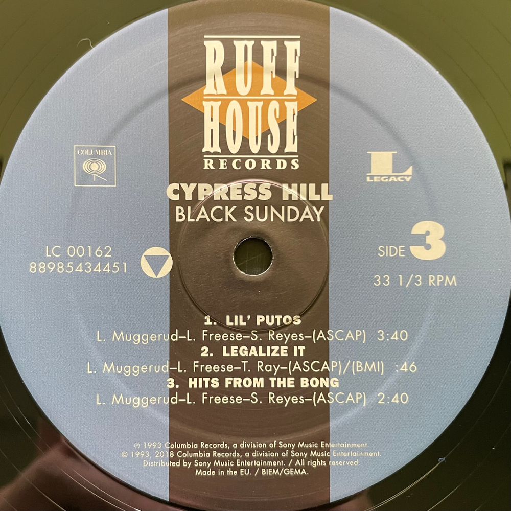 Cypress Hill ‎– Black Sunday 2LP (Европа 2018г.)