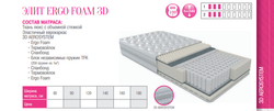 МАТРАС ЭЛИТ ERGO FOAM 3D