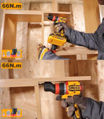 Аккумуляторный бесщёточный шуруповерт INGCO CDLI206686 INDUSTRIAL 20 В 66 Нм с набором сменных насадок