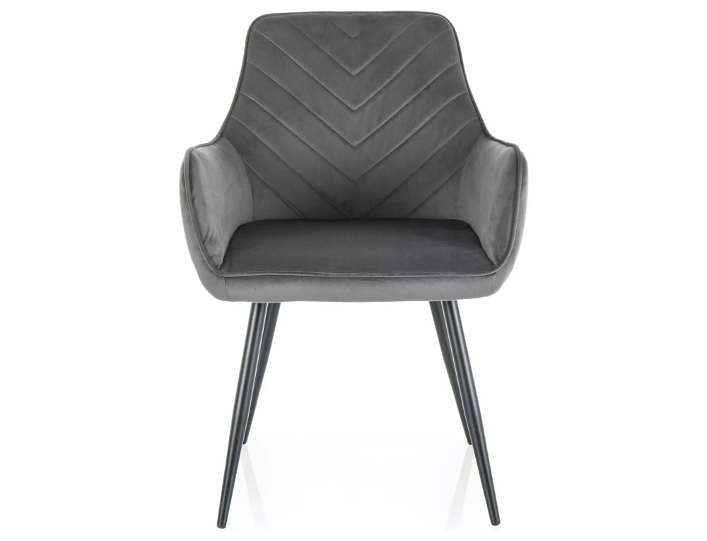 Стул SIGNAL FIG Velvet Bluvel 14 темно-серый/черный