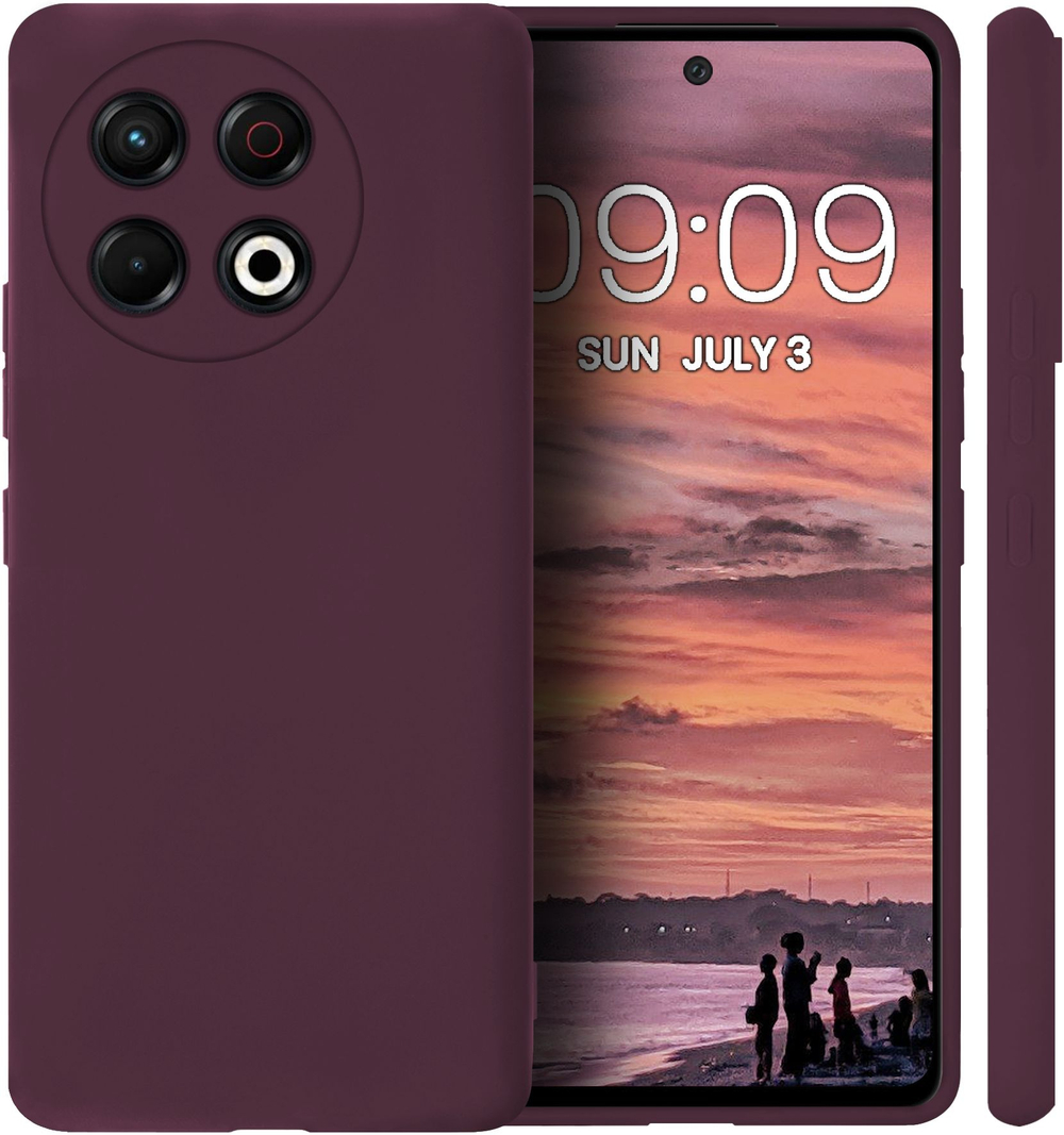 Мягкий Soft Touch чехол из силикона для TECNO SPARK 30 PRO с бархатной подкладкой