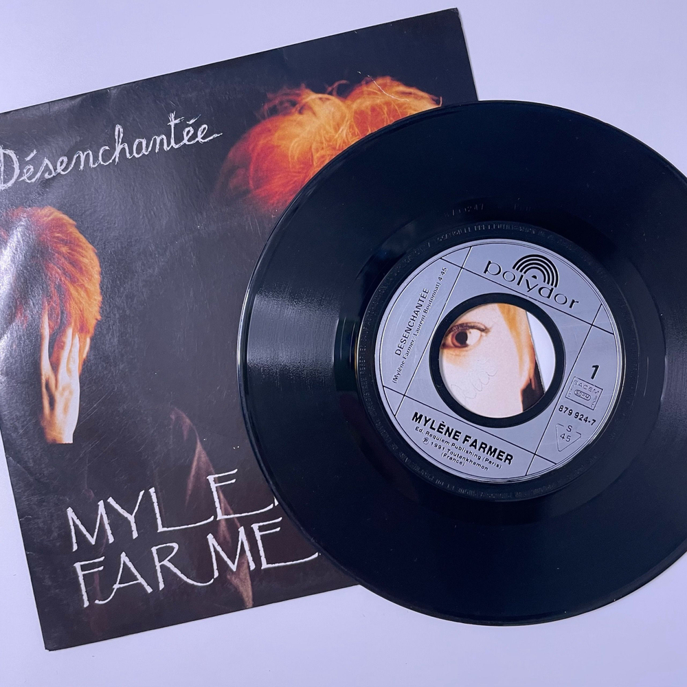 Винтажная виниловая пластинка LP Mylene Farmer Desenchantee (Франция 1991) 7 дюймов