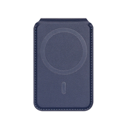 Магнитная подставка картхолдер синего цвета от Dux Ducis, серия Neva Series Magnetic Wallet Stand
