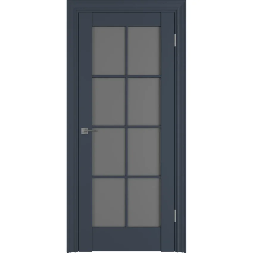Межкомнатная дверь пэт Витон 01R navy со стеклом