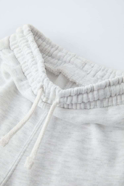 ZARA БРЮКИ ИЗ МЯГКОЙ ТКАНИ, СЕРЫЙ С МЕЛАНЖЕВЫМ ЭФФЕКТОМ