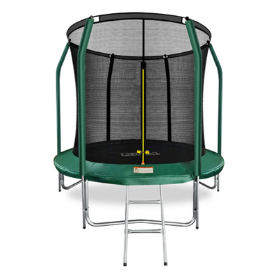 ARLAND Батут премиум 8FT с внутренней страховочной сеткой и лестницей (Dark green)