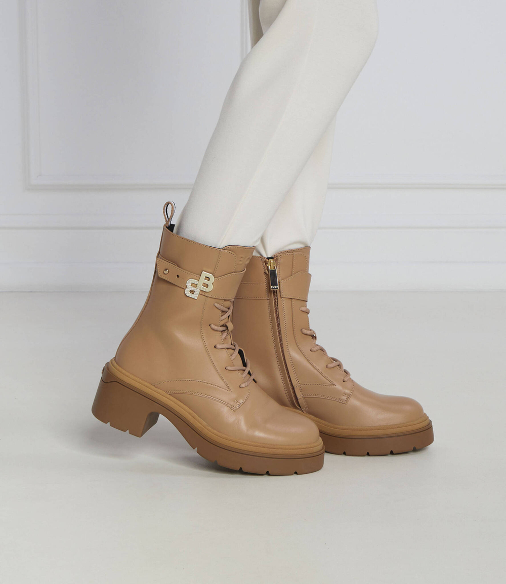 Кожаные ботильоны carol lu BOSS BLACK - бежевый(50503747)