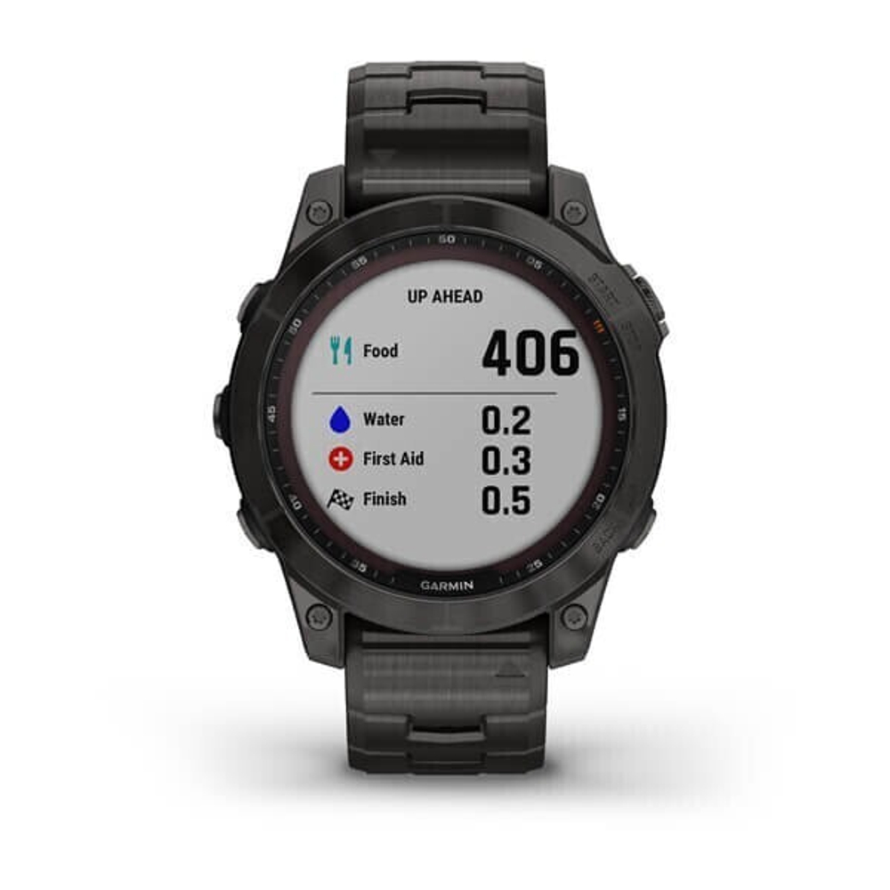Умные часы Garmin Fenix 7X Sapphire Solar Титан DLC Carbon Grey с вентилируемым титановым ремешком Carbon Grey DLC 51 мм