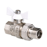 Кран шаровой Valtec BASE с полусгоном 3/4" вн.-нар. белая рукоятка (VT.227.NW.05)