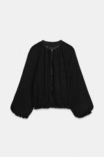 ПЛИССИРОВАННАЯ КУРТКА С ВОЛАНАМИ — ZARA