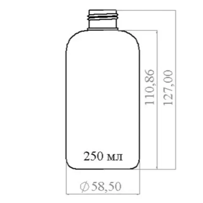 Флакон ПНД 250 мл (24) Оливия Белый