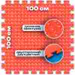 ЭВА-плитка красно-синяя 100×100×2,5 см - мягкий коврик-пазл, ромбы, 50 шт.