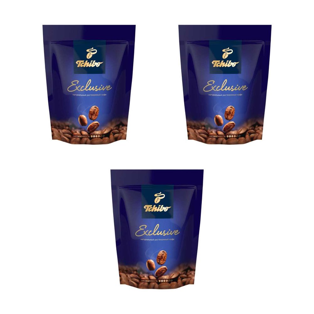 Кофе растворимый Tchibo Exclusive, пакет 150 г, 3 шт