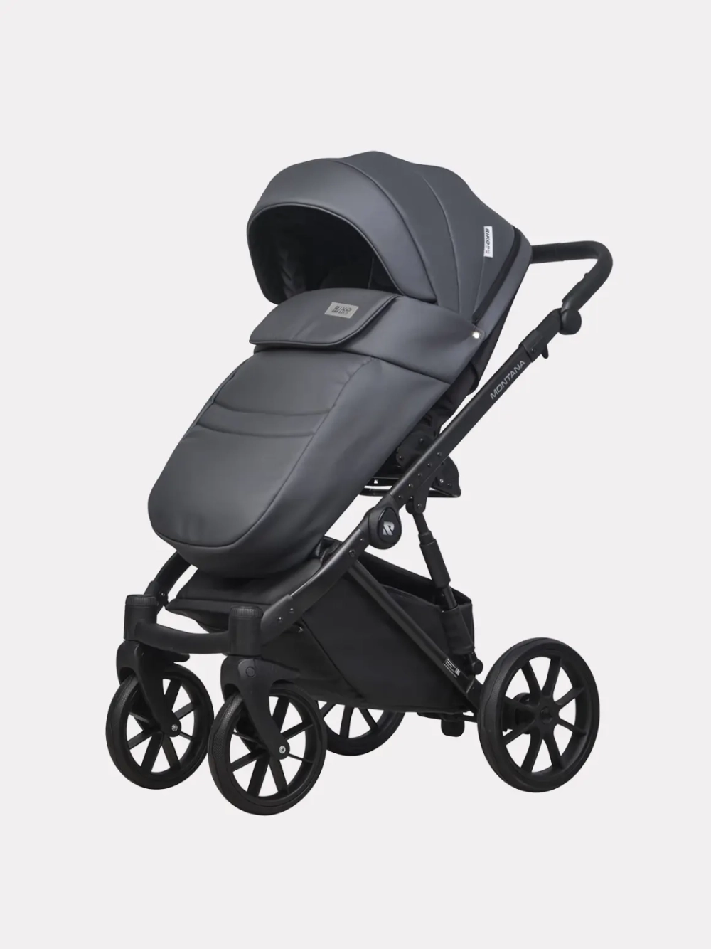 Коляска 2 в 1 Riko Basic Montana Ecco цвет 24 Graphite (графит)