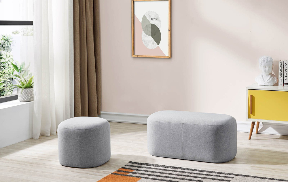 Пуф SOFA 03-4040S светло-серый HE512-10