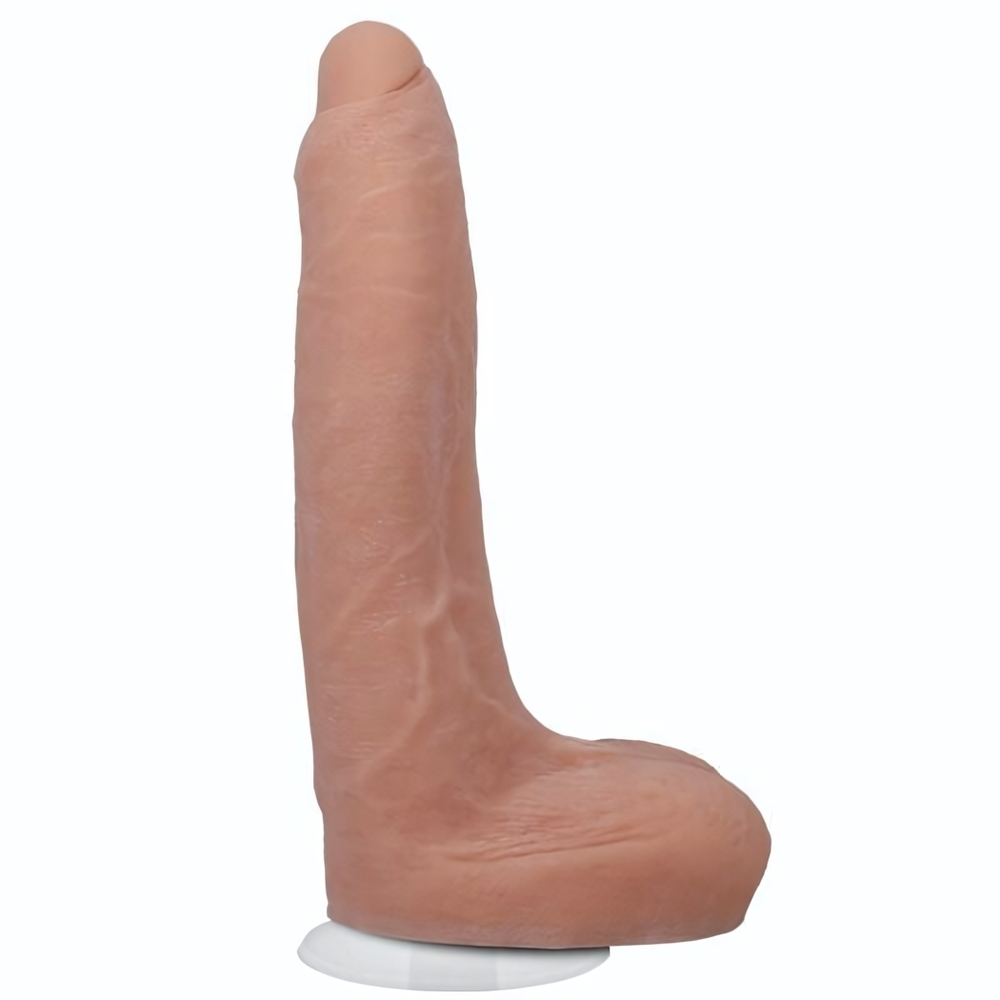 Телесный фаллоимитатор с мошонкой на съемной присоске Owen Gray Signature Cocks - 23,5 см. (Цвет: телесный)