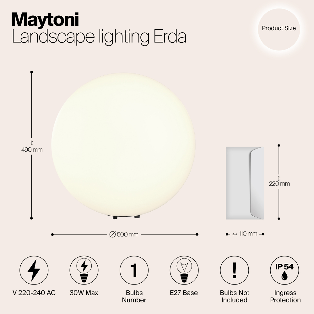 Ландшафтный светильник Maytoni Erda O594FL-01W1