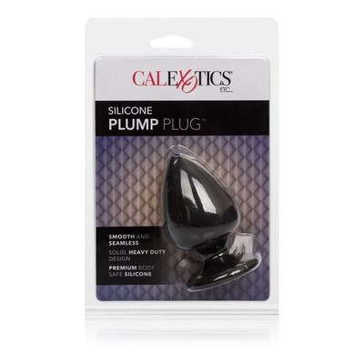 Анальная пробка из силикона Silicone Plump Plug - 9,9 см. (Цвет: черный)