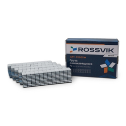 Груза клеевые (Fe) для легковых колес ROSSVIK FE005W, 12*5 г, тонкие, БЕЛАЯ эмаль, (50шт./кор.)