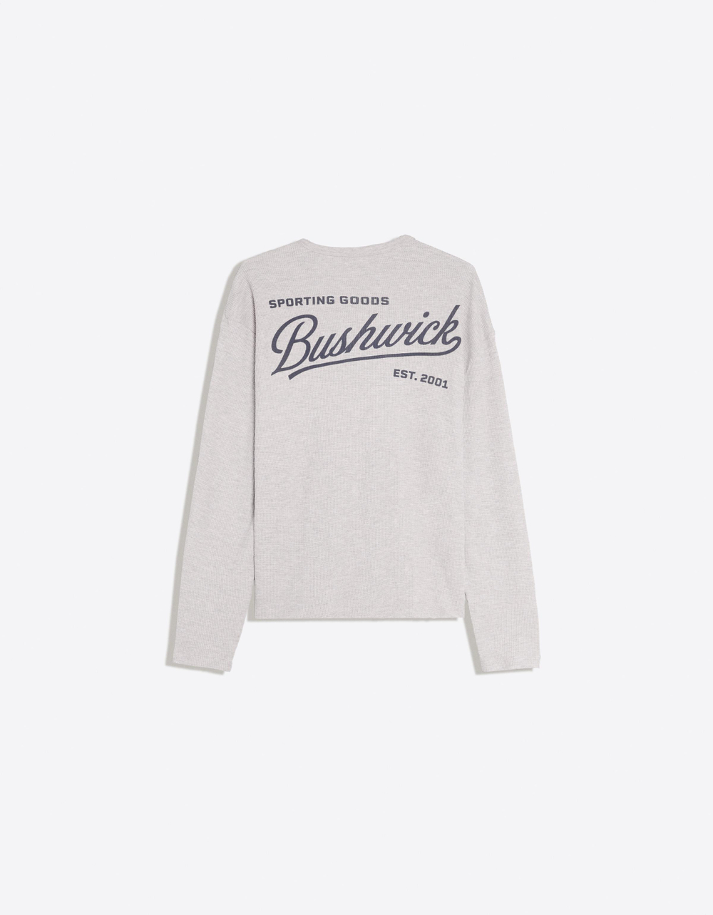 Мужской лонгслив-хенли с принтом, арт. 3692/443 - BERSHKA