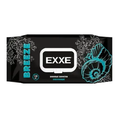 Салфетки влажные (Микс Breeze&Silver), 120 шт EXXE MEN