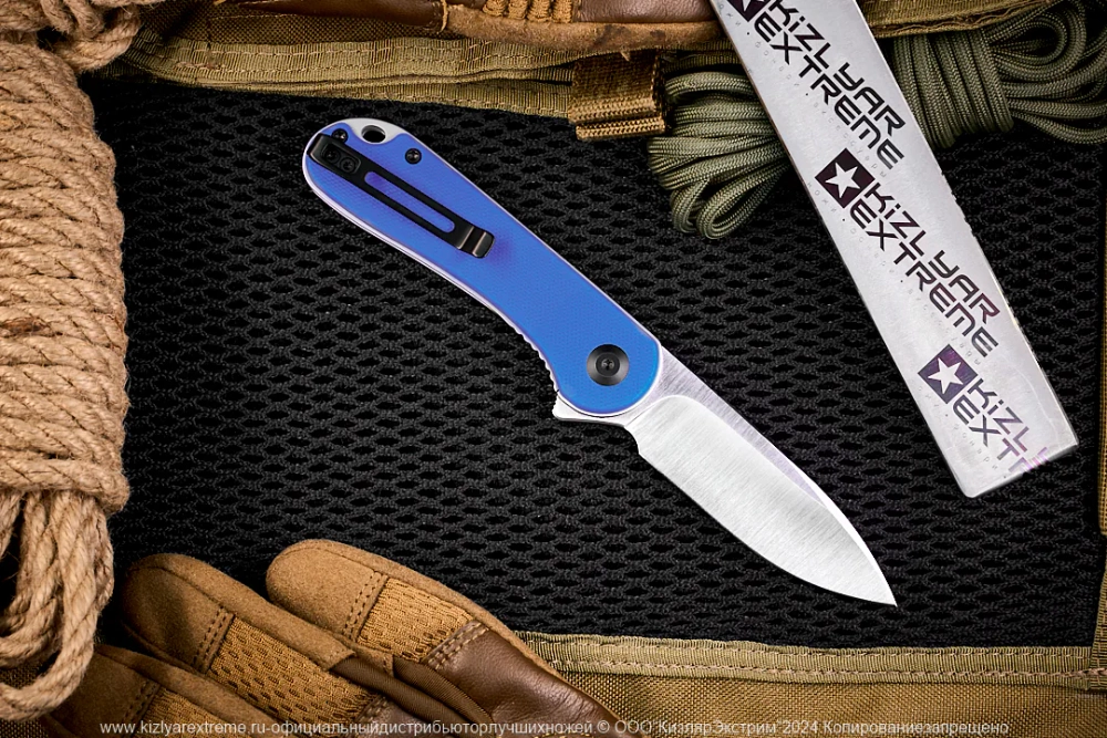 Нож Civivi Elementum C907F сталь D2 Satin Finished рукоять Blue G10