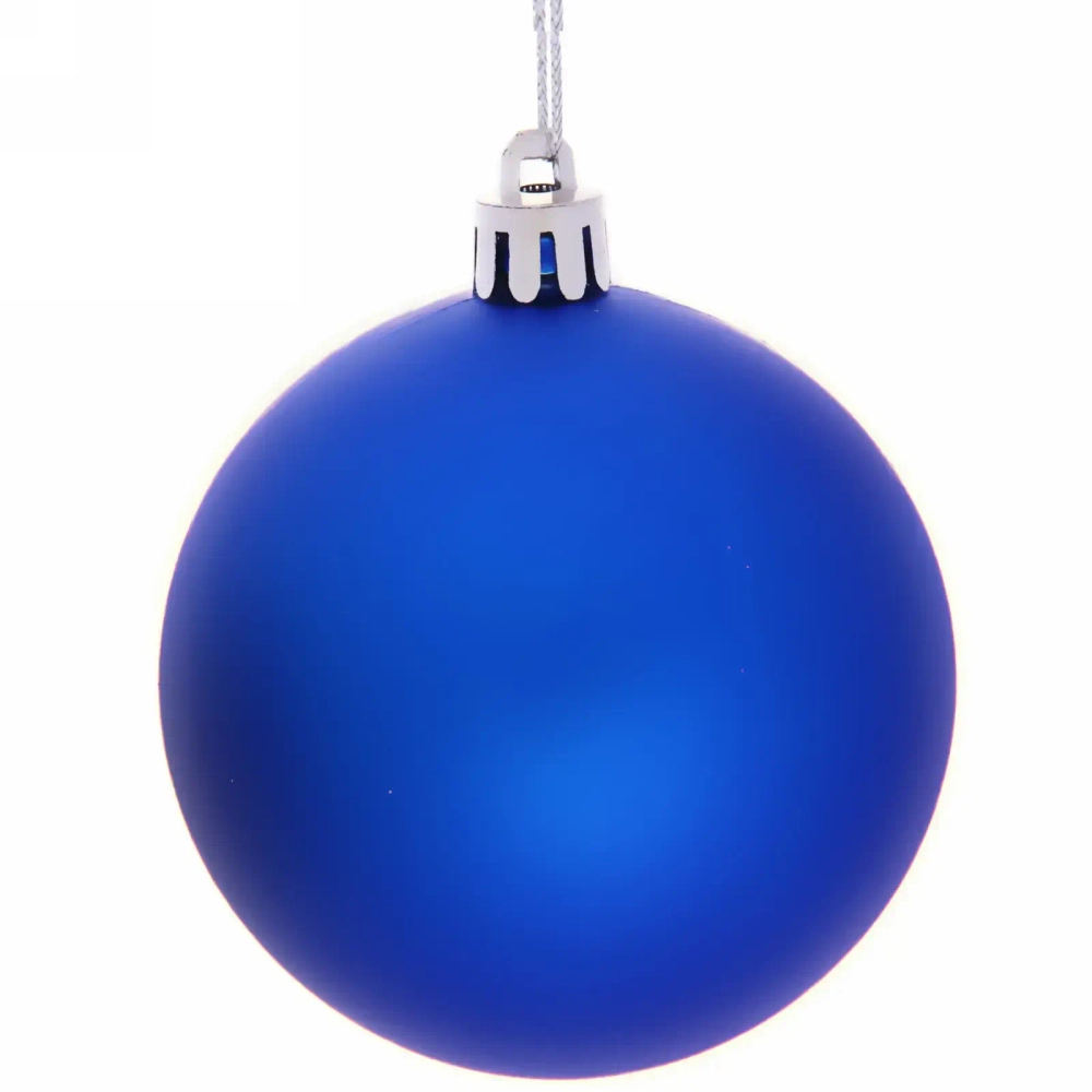 Новогодние шары 8 см (набор 3 шт) «Матовый», синий