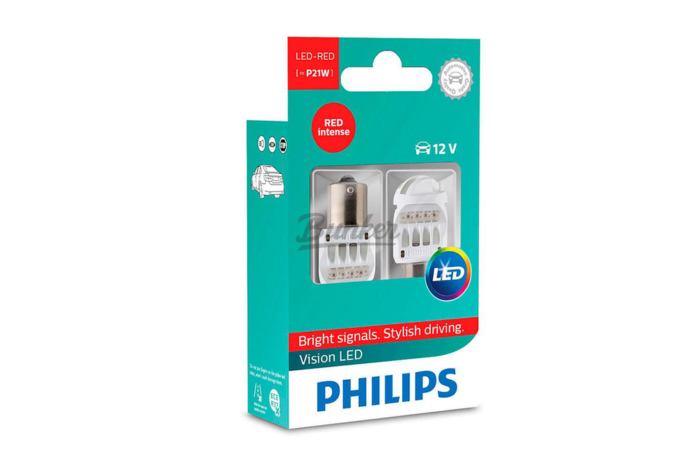 PHILIPS	P21W 12V Лампа Ultinon LED red, X2
