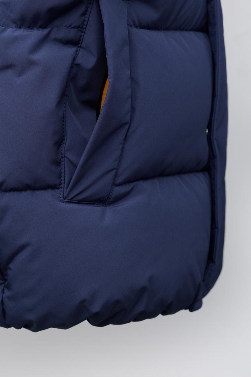 ZARA СТЕГАНЫЙ КОМБИНИРОВАННЫЙ ЖИЛЕТ WATER REPELLENT, КОРИЧНЕВЫЙ-СИНИЙ