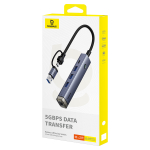 USB-C/USB-A Хаб Baseus UltraJoy 4-Port AIR (3xUSB3.0 + RJ45 + USB-C5V)