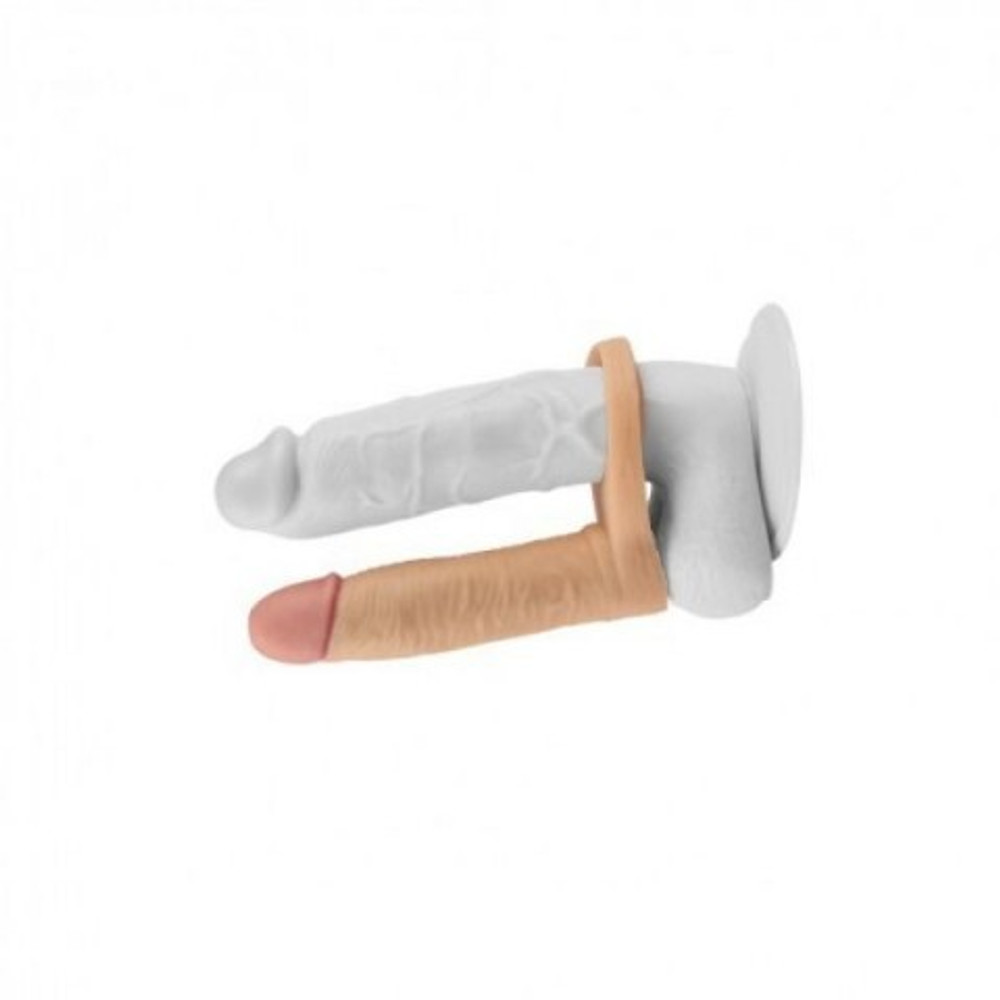 Насадка-фаллоимитатор с вибрацией "Ultra Soft Double" Lovetoy (15,8*2,9)