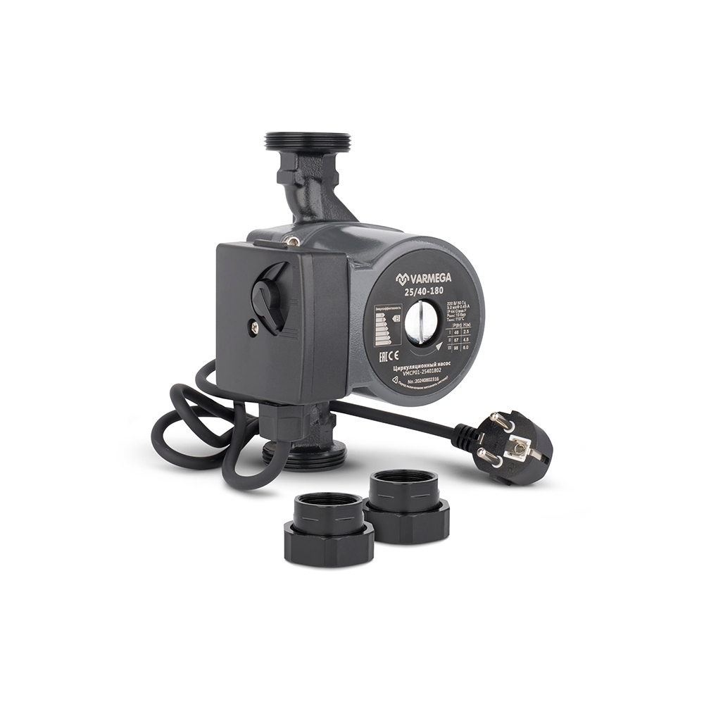 Насос циркуляционный Varmega VMCP01 Basic 25/60 180 мм, с гайками